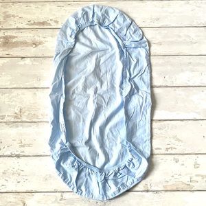 Baby Bassinet Fitted Sheet Pastel Blue 100% Cotton Infant Linens Kids
